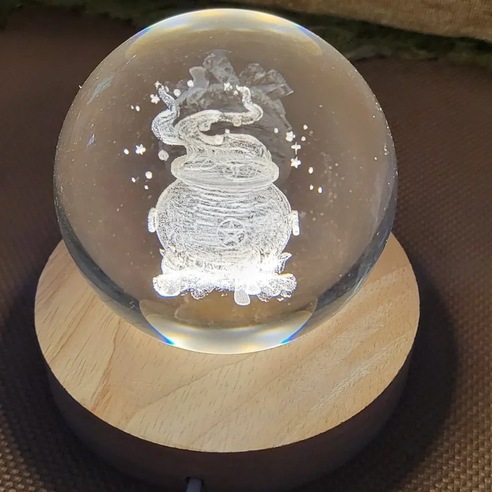 Magic Cauldron Engraved LED Light